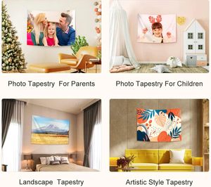 Tapisserie murale personnalisée en tissu polyester de haute qualité, toutes tailles, impression sur mesure, pour la vie, les animaux, la famille, les mariages, les souvenirs amusants - Product Image 4
