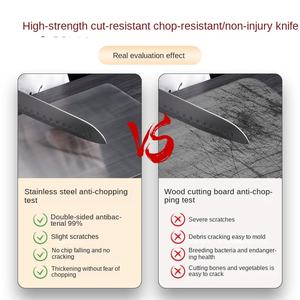 เขียงสเตนเลสขนาดใหญ่ ยং<span class=keywords><strong>ฉี</strong></span> FXCB ใช้ได้สองแบบ ป้องกันเชื้อรา ป้องกันแบคทีเรีย แผ่นรองครัว สำ<span class=keywords><strong>ห</strong></span>รับหั่นอาหาร นำเข้า - Product Image 4