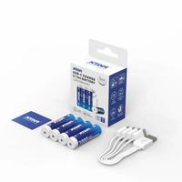 XTAR 1.5v Type c Batteries Rechargeables 4 pcs/Pack Batterie Lithium Aa 3000mAh Usb Aa Batterie Lithium Ion 1.5v Chargeur avec Câble