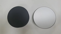 Support de disque en alliage d'aluminium anodisé sablé argent et noir, usiné CNC par électroérosion à fil, design simple et élégant