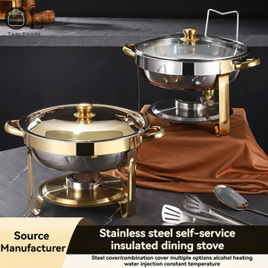 Hot bán chafing món ăn cho tự chọn vòng chafing món ăn tự chọn Set thép không gỉ chafers và tự chọn ủ bộ cho các bên - Product Image 2