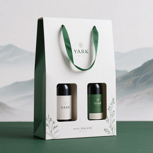 Sacs en papier cartonnés recyclés personnalisés avec poignées blanches pour le commerce de détail alimentaire, imprimés avec votre propre logo - Product Image 5