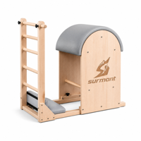 Équipement professionnel de Pilates Ladder Barrel en érable, support réglable, conception portable pour l'entraînement physique et la remise en forme, usage commercial