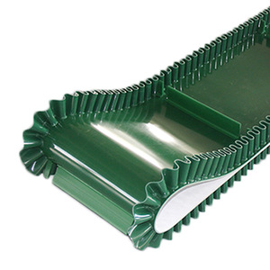 Green Skirt <b>Plate</b> Conveyor Belt With <b>Side</b> Walls For Incline Material Handling - Product Image 1