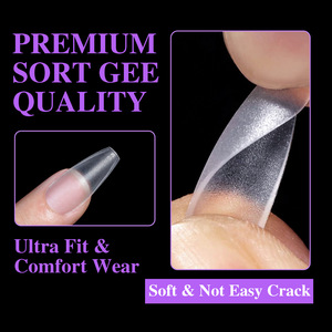 300 Uñas Postizas Transparentes de Color para Mujer, Cubierta Completa, Cuadradas, Lisas, sin Costuras, 15 Tamaños - Product Image 5
