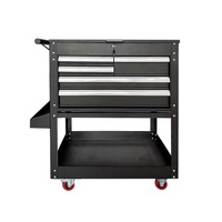 Chariot professionnel en acier inoxydable de nouveau design Chariot à outils de fosse à 5 tiroirs Armoire à outils robuste