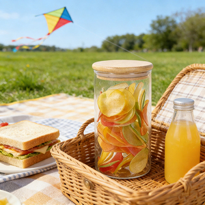 आधुनिक डिजाइन पर्यावरण के अनुकूल उच्च बोरोसिलिकेट ग्लास फूड ग्रेड भंडारण जार रसोई के लिए बड़ी क्षमता अनाज चाय - Product Image 5