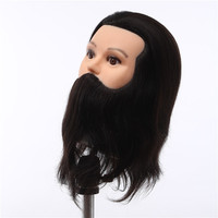Têtes de mannequin d'entraînement pour hommes en cheveux humains 100% en gros, barbe pour coiffeur