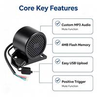 Avertisseur sonore d'alarme pour véhicule (camion) avec alerte de sécurité modifiable par USB pour frein à main, porte, marche arrière et marchepied