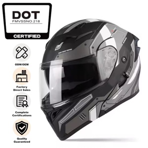 Nuevo <span class=keywords><strong>Casco</strong></span> de Moto Abatible 2026 con Certificación DOT para Conducción al Aire Libre, Forro Desmontable y Gafas Integradas - Product Image 1