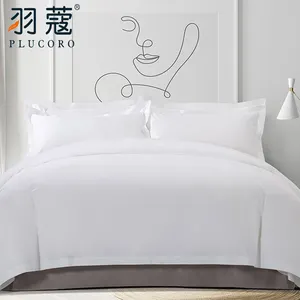 Hotel Satin Bed Sheet Cheap Bed Sheet Linen Hotel Satin 50% Cotton 50% Polyester Bed Sheet With Pillowcase