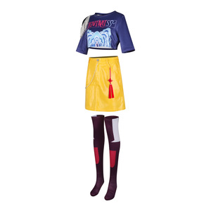 Conjunto de Disfraz de Cosplay de Mila para Mujer Adulta, Estilo Anime, Top, Falda, Leggings, Atuendo Completo - Product Image 2