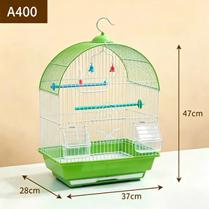 Jaula Metálica Ecológica con Techo Arqueado para Pájaros, Hábitat de Vuelo para Periquitos y Perrositos, No Tóxica - Product Image 3