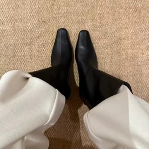 Stivaletti da <span class=keywords><strong>Donna</strong></span> con Punta Affusolata Inverno 2026, Design Vintage, Tacco Basso, Scarpe in Morbida <span class=keywords><strong>Pelle</strong></span>, Stile Moderno - Product Image 6