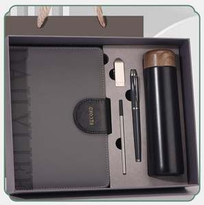 Ensemble cadeau d'affaires de luxe personnalisé, bloc-notes A5, stylo, thermos USB, combo cadeau d'entreprise avec impression numérique - Product Image 3