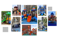 Équipement pour parc d'attractions Installations Ensembles de jeu Toboggan extérieur Terrain de jeu Château Balançoires Jouets pour enfants Playhouse