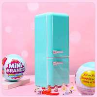 Set Kulkas Mini Plastik ZURU Mainan Peran Bermain Kulkas Mikro Mainan Bola Makanan Meledak Trendy Blind Box Dua Bola Anti Stres