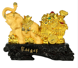 Modello di casa artigianale in resina ornamento di <span class=keywords><strong>elefante</strong></span> artistico per soggiorno e ufficio regalo aziendale - Product Image 4