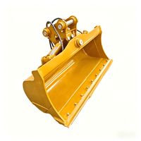 Fabricant de godets de mini-excavatrice PC55 à angle d'inclinaison personnalisé, avec motif de boulons de bord, directement de l'usine