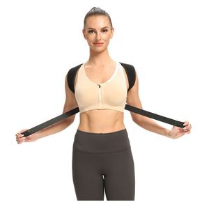 Adjustable Breathable Full <b>Back</b> <b>Brace</b> Upright <b>Back</b> Support Belt Straightener Posture Corrector Belt - Product Image 5