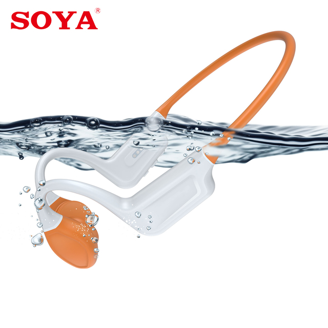 SOYA Premium Wireless JL LED Bone Conduction Headphones Open Ear Design ENC IPX8 Waterproof for Sports Running Outdoor Fitness