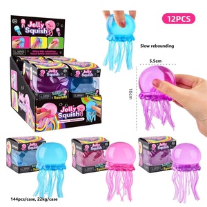 Glittering Jelly Squish <b>Squishy</b> Toy 3 Colors Mixed TPR Maltose Slow Rebounding Fidget Toy for Stress Relief - Product Image 3