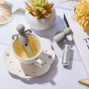 Colador de té a granel de acero inoxidable con forma divertida de hombre, filtro de té, infusor de té, ideal para venta al por mayor. - Product Image 4