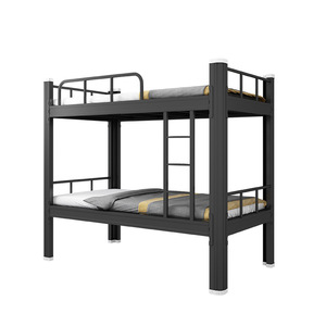 Customized Modern <b>Double</b>-Layer Steel Iron Frame Adjustable <b>Bunk</b> <b>Bed</b> Dormitory School Use Upper Lower Student Staff Construction - Product Image 1