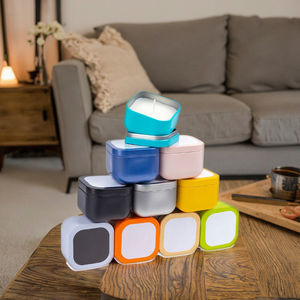 AIKUN Fabricant Usine <span class=keywords><strong>Pas</strong></span> <span class=keywords><strong>Cher</strong></span> Bon Prix en Stock Coffret Cadeau de Luxe Fait à la Main Boîte de Métal Bougies Parfumées en Cire de Soja - Product Image 1