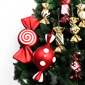 새로운 크리스마스 장식 장식 반짝이 버블 크리스마스 트리를위한 큰 크기 파란색 사탕 장식
