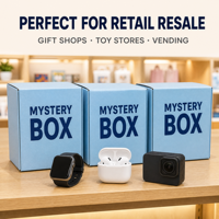 Kotak Misteri Elektronik 2 Pcs Paket Gadget Acak Jam Tangan Pintar Kamera Earbuds Kotak Misteri untuk Ulang Tahun Natal Grosir