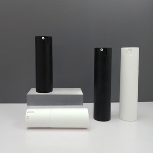 Stock White Plastic <b>Pump</b> Lotion <b>Bottle</b> Round Shape Serum Cosmetic Packaging 30 50ml Matte Black Airless <b>Pump</b> <b>Bottle</b> - Product Image 5