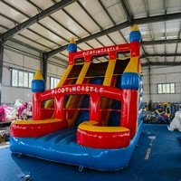 Trampolín Inflable Familiar para Exteriores, Castillo Hinchable Seguro para Niños y Adultos para Practicar Saltos