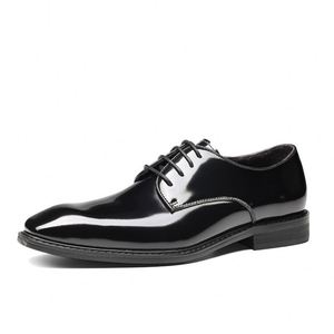 Chaussures en cuir Derby pour hommes, nouvelle collection, style rétro britannique, respirantes, décontractées, en cuir de vachette première couche, haute qualité, haut de gamme - Product Image 5