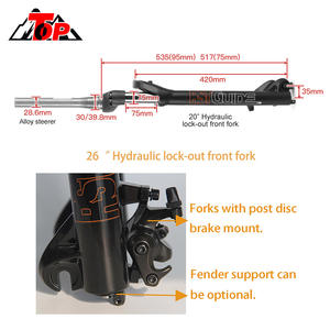 <span class=keywords><strong>Fourche</strong></span> de vélo VTT <span class=keywords><strong>100mm</strong></span> Frein à disque à suspension de voyage <span class=keywords><strong>26</strong></span> ''27.5'' 29 ''<span class=keywords><strong>Fourche</strong></span> à air avec direction droite/conique pour BMX & Cruisers - Product Image 2