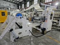 Machine de fabrication de serviettes en papier pliées en V à 3 voies avec collage automatique, marque Xinyun, fabricant chinois, avec boîte de vitesses et moteur