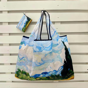 Sac de courses pliable Sac fourre-tout en matériau RPET pour un usage quotidien avec une grande capacité - Product Image 6