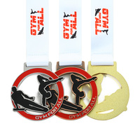 Medallas Deportivas de Gimnasia Personalizadas de Fábrica, Metálicas, en 3 Colores, con Corte Láser Hueco y Esmalte, para Personalizar