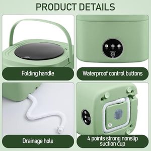 <span class=keywords><strong>Lavadora</strong></span> Plegable MINI Versión Global con Capacidad de Lavado y Cubeta de Drenaje para Viajes y Dormitorios Escolares - Product Image 2