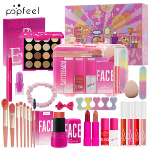 POPFEEL - Caja <span class=keywords><strong>de</strong></span> Regalo <span class=keywords><strong>para</strong></span> <span class=keywords><strong>Principiantes</strong></span>, <span class=keywords><strong>Kit</strong></span> <span class=keywords><strong>de</strong></span> <span class=keywords><strong>Maquillaje</strong></span> <span class=keywords><strong>de</strong></span> Alta Calidad <span class=keywords><strong>para</strong></span> Mujer, Sombra <span class=keywords><strong>de</strong></span> Ojos, Lápiz <span class=keywords><strong>de</strong></span> Cejas, Juego <span class=keywords><strong>de</strong></span> <span class=keywords><strong>Maquillaje</strong></span> Todo en Uno - Product Image 1