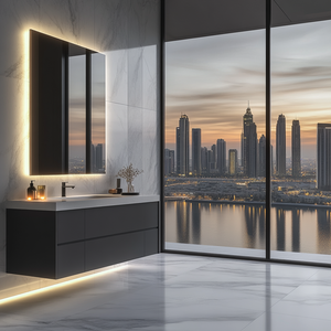 Modern <strong>Double</strong> Sink Bathroom <strong>Vanity</strong> <strong>Unit</strong> Waterproof Floating <strong>Double</strong> <strong>Basin</strong> Ceramic <strong>Basin</strong> for Hotel or Home Use - Product Image 6