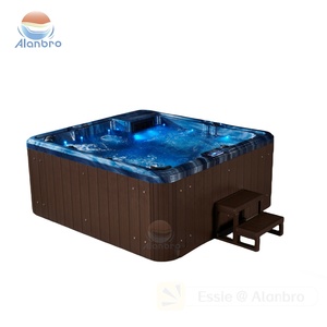<span class=keywords><strong>Bain</strong></span> à remous carré pour 6 personnes Jacuzzi extérieur Luxe Sexy Hydro Massage Balboa <span class=keywords><strong>Bain</strong></span> à remous en acrylique pour <span class=keywords><strong>jardin</strong></span> - Product Image 3