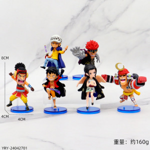 Mini Set de Figuras de Acción de One Piece: Luffy, Zoro, Ace, Nico Robin, Nami, Boa Hancock, Juguetes de PVC, Figuras en Versión Q - Product Image 6