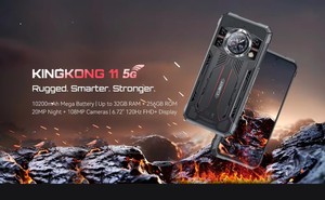 สมาร์ทโฟนพันธุ์อึด 5G Cubot KingKong 11, แบตเตอรี่ 10200mAh, Dimensity 7025, 6nm, 2.5GHz, RAM 32GB (16+16), ROM 256GB, กล้อง 108MP - Product Image 3