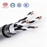 Câble d'instrumentation en cuivre RE St YSWAY PiMF, isolé XLPE, gaine PVC, blindage feuilleté, blindage armé, ignifuge, industriel