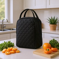 Sac à déjeuner isotherme en coton matelassé pour femmes, sac isotherme de grande capacité, boîte de rangement alimentaire portable, pour le travail, les voyages, OEM