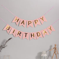 Vente en gros 2022 Haute Qualité Pull Drapeau Bannière Or Papier Timbre à Chaud pour la Décoration de Fête d'Anniversaire