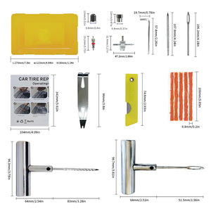 Kit de Reparación de Neumáticos Wantu, Juego de 33-58 Piezas, Herramientas de Acero para Autos, Motocicletas, Bicicletas Eléctricas, Reparación de Pinchazos sin Cámara - Product Image 1