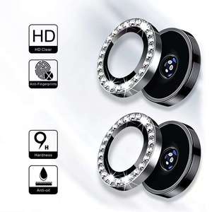 Protection d'objectif d'appareil photo Diamond Eagle Eye, dureté 9H, anti-traces de doigts, verre trempé HD transparent, anneau d'objectif pour la série iPhone - Product Image 3