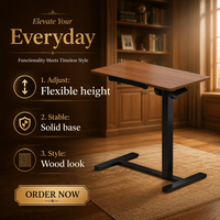 Bureau debout réglable en hauteur, table d'appoint mobile pour lit, bureau extensible, petite table de repas pour hôpital, structure métallique